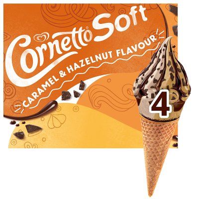 Consort Frozen Foods Ltd 4pk Cornetto Caramel Hazelnut