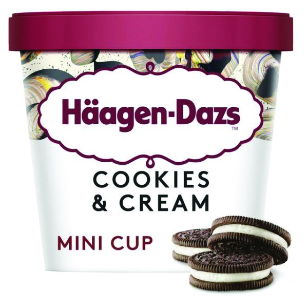 Häagen-Dazs Cookies & Cream Minicups 24x95ml - Consort Frozen Foods
